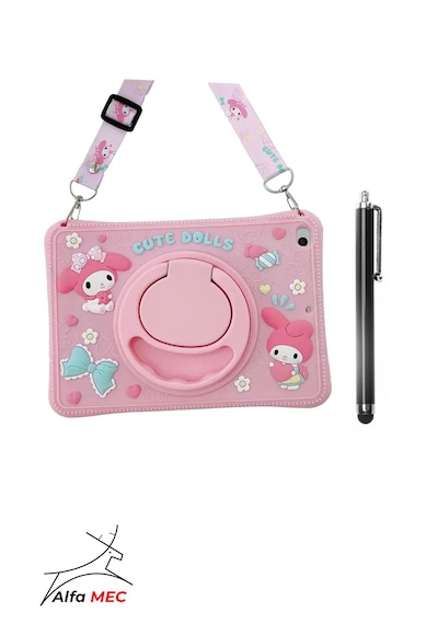 Lenovo Tab Tb311fu 10.1" İnç Uyumlu Cute Dolls Kılıf Standlı Eğle