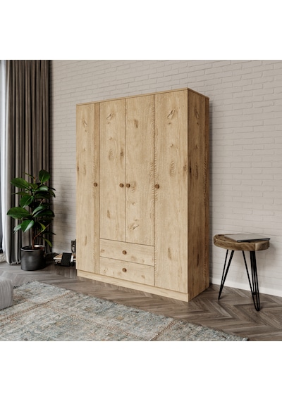 Nova 4 Kapaklı ,2 Çekmeceli Dolap/gardırop %100mdf