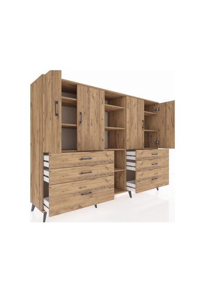 Hyperion Dolap 10 Raflı 6 Çekmeceli 4 Kapaklı 220x44x163 Çam-çam Atlas Çam - Atlas Çam Hyperion Dolap 10 Raflı 6 Çekmeceli 4 Kapaklı 220x44x163 Çam-çam Atlas Çam - Atlas Çam