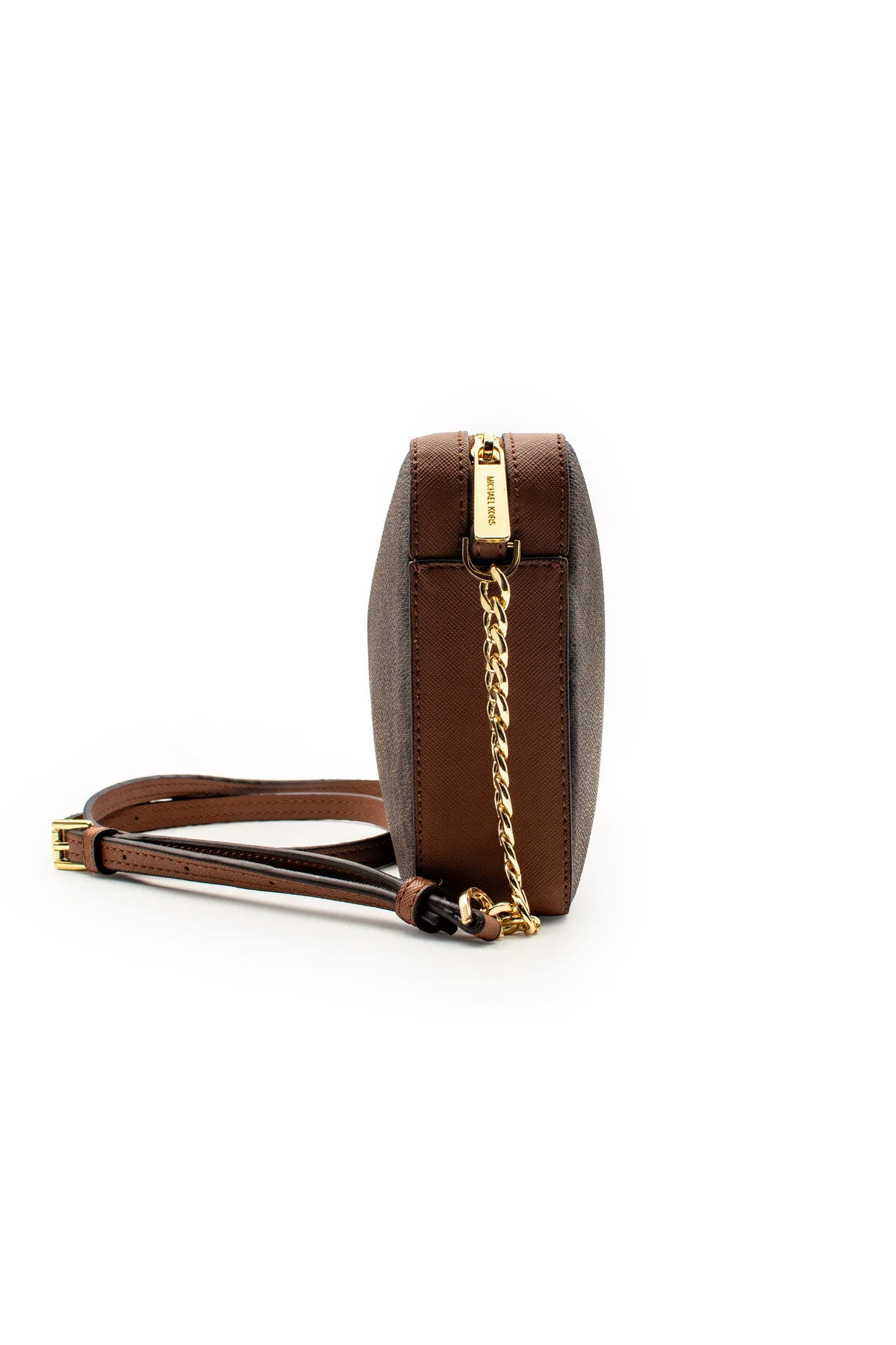 Michael Kors Jet Set Large Logo Crossbody Çapraz Omuz Çantası Kahverengi