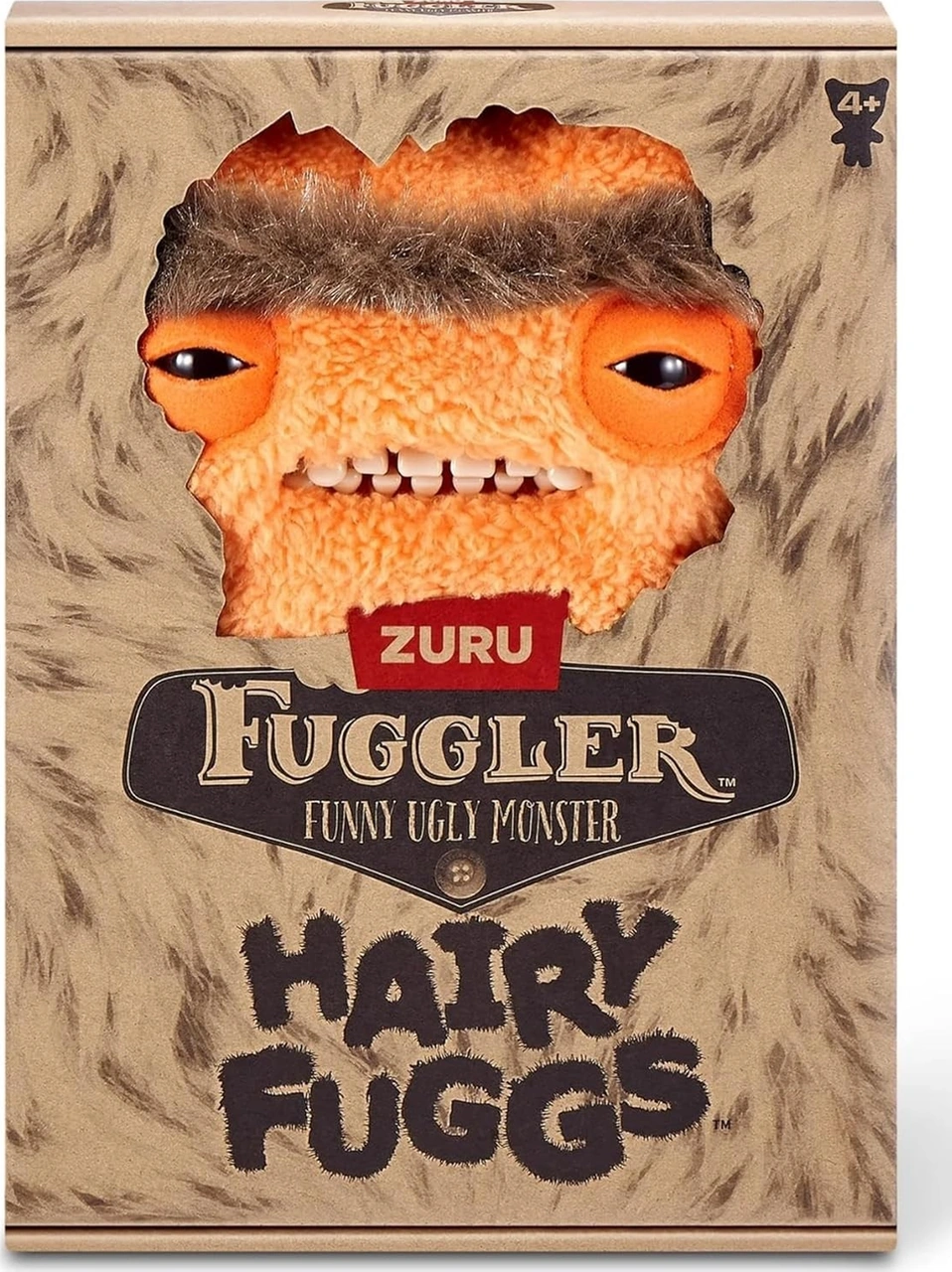 Kıllı Süper Yumuşak Zuru Fuggler Hairy Fuggs Peluş Oyuncak Munch Munch Monobrow Orange 22cm Çok Renkli