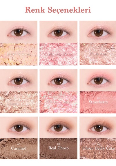 Dasique Mat Ve Işıltılı Renk Seçenekleri Sunan Far Paleti Shadow Palette 19 Candy Berry 19 Candy Berry
