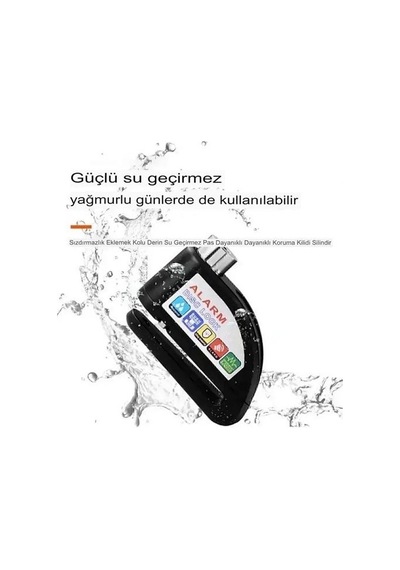 Bluetooth Araç Kiti Alarmlı Disk Kilidi Motorsiklet Scooter Bisiklet Sesli Alarm 110 Desibel Yüksek Ses