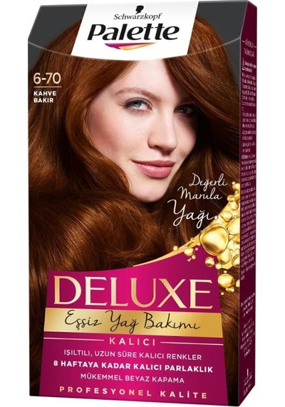 Palette Deluxe 6 - 70 Kahve Bakır X 2 Adet Saç Boyası