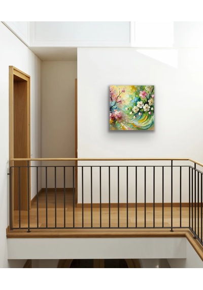 Buradabulabilirsin İlkbahar Mevsimi Kanvas Tablo 60x60cm Bbz Çok Renkli