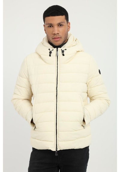 Dufy Erkek Slim Fit Kapüşonlu Bej Mont-25399