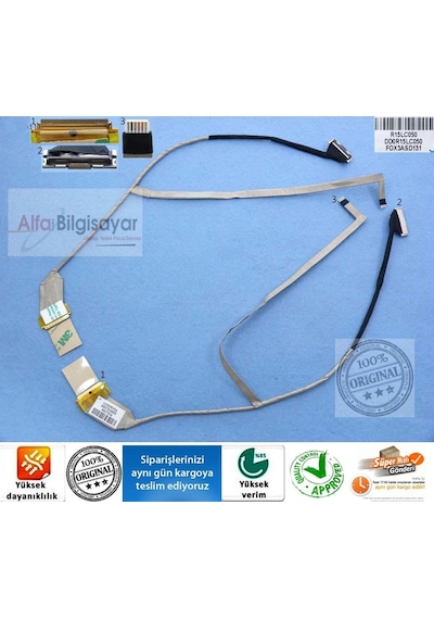 Laptopyedekparca HP Uyumlu Pavilion G6-1211St (A1Q12Ea) Lcd Data Kablo - Lvds Flex Ekran