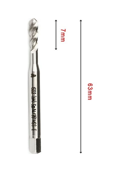 Mte M4x0,7 Normal Vidalı Helis Kanallı Makina Kılavuzu Hss - E Dın 371/c