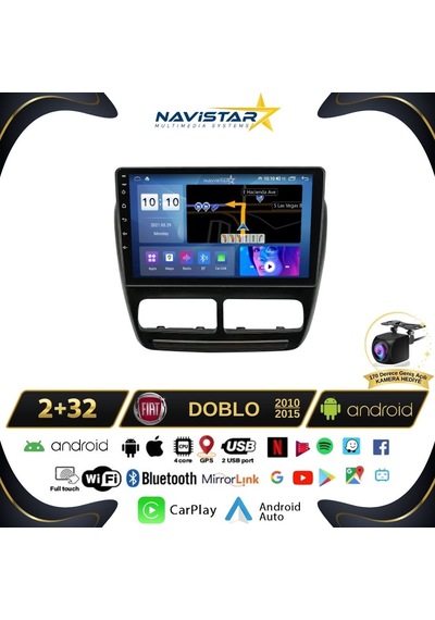 Fiat Doblo 2010-2015 Model 2gb + 32gb Android 13 Kablosuz Carpla