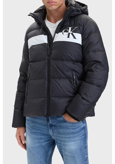Calvin Klein Kapitoneli Çıkarılabilir Kapüşonlu Şişme Mont Lv04rh502gub1 Erkek Mont Lv04rh502g Ub1 Siyah
