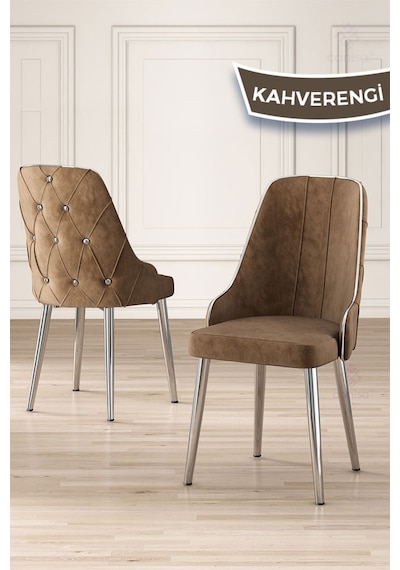 Canisa Tia Serisi 80x132 Açılabilir Mdf Mutfak Masası Takımı Beyaz Masa Krom Detay 4 Kahverengi Sandalye Masa Beyaz Sandalye Kahve Canisa Tia Serisi 80x132 Açılabilir Mdf Mutfak Masası Takımı Beyaz Masa Krom Detay 4 Kahverengi Sandalye Masa Beyaz Sandalye Kahve