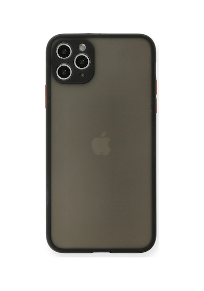Apple Apple Uyumlu iPhone 11 Pro Max Kılıf Montreal Silikon Kapak - Siyah 0.2M-Çok Renkli