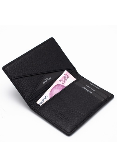 Pierre Cardin Unisex Deri Kartlık 0123 SİYAH