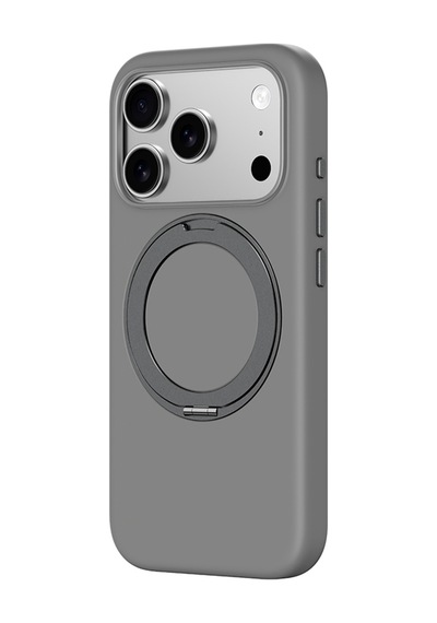 Apple Uyumlu iPhone 17 Pro Max Amazingthing Cloudie Magspin 360 Derece Standlı M-safe Kılıf Gri Gri