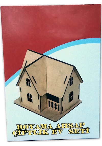 Ahşap Çiftlik Evi Maketi - 3 Boyutlu ve Kutulu