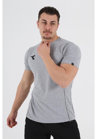 Diadora Satürn Antrenman T-Shirt Gri Melanj