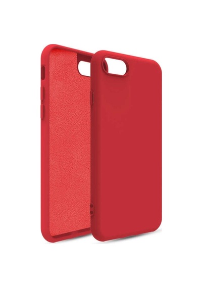 Apple Iphone Se 2022 Ile Uyumlu Kılıf Oley Içi Kadife Silikon Kırmızı + Nano Ekran Koruyucu Col137862-kırmızı
