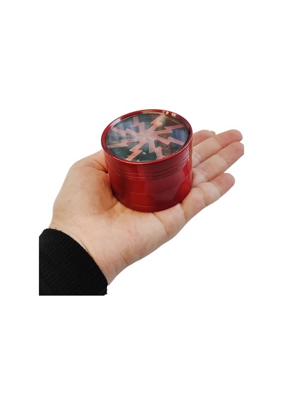 Kırmızı 63 mm. Tütün Baharat Herbal Öğütücüsü Parçalayıcı pt55krx