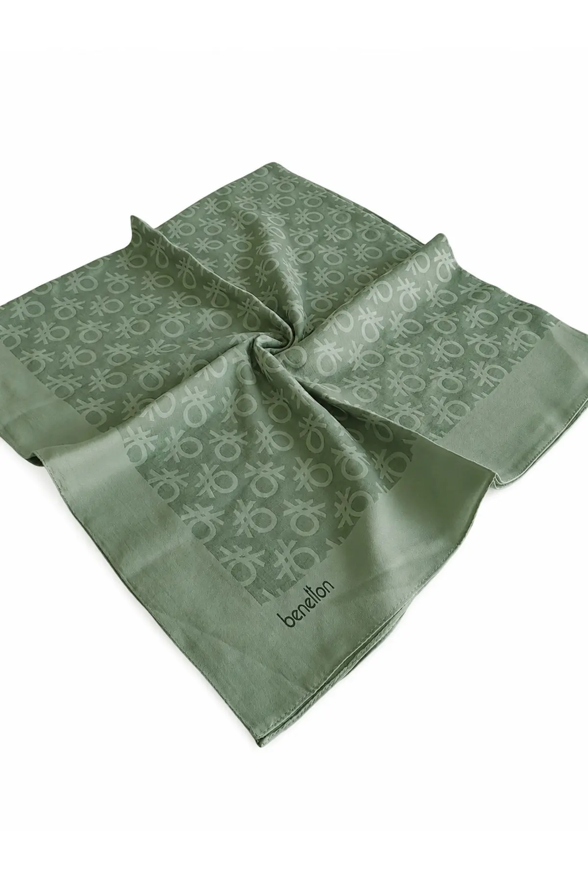 United Colors Of Benetton Benetton Elegante Monogram Eşarp 1024 Çağla