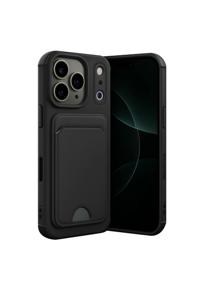 Apple İphone 17 Pro Max Kelvin Kartvizitli Silikon - Siyah