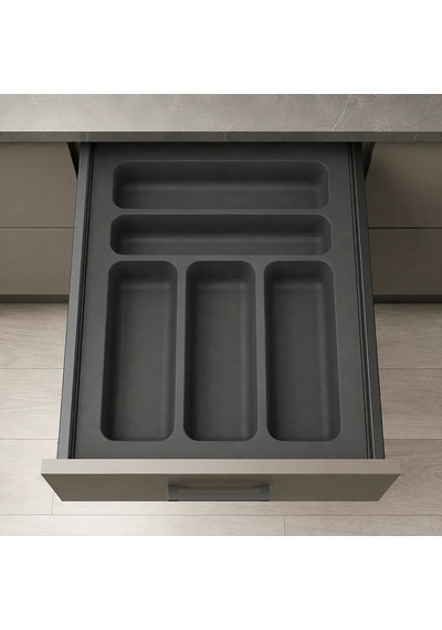 Starax 35 Cm Gri Plastik Kaşıklık 5 Gözlü 29x49 Cm S-2282-gp Çok Renkli