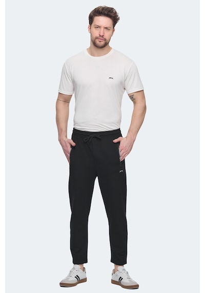 Slazenger Olı In Erkek Fermuar Cepli Siyah Eşofman Altı Siyah