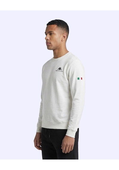Kappa Talie Crewneck Erkek Beyaz Regular Sweatshirt