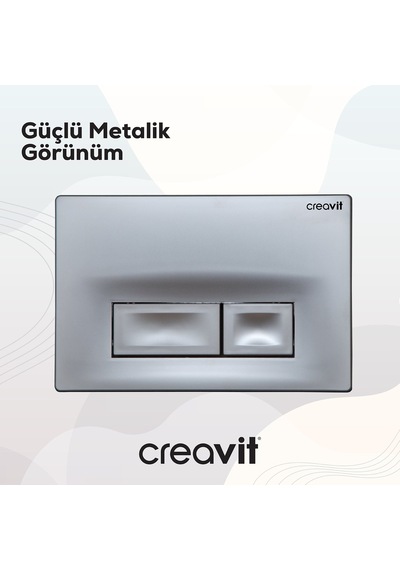 Creavit Ore Mat Gri Boyalı Kumanda Paneli  GP3002.00 Gri