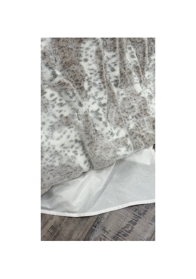 Zebra Casa Leopard Çift Kişilik Comforter Set Vizon