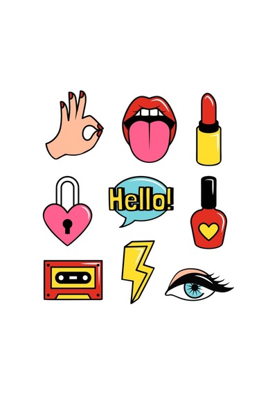 Hello Temalı Telefon Ve Bilgisayar Yüzeylerine Uygun Sticker Seti