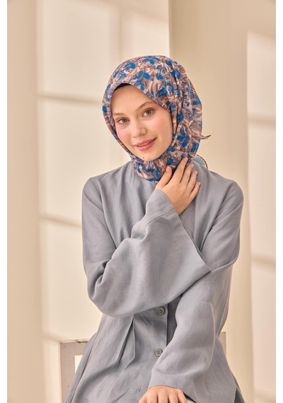 Silk Home Soft Eşarp 73091-19 Çikolata Kahve, Mavi, Gri