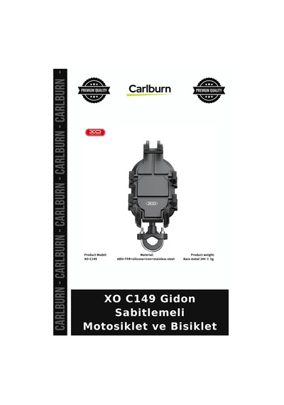 Xo C149 Gidon Sabitlemeli Motosiklet Ve Bisiklet Telefon Tutucu Model Sürücü Aparatı Motor Parça