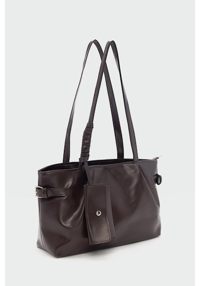 Shule Bags Bybo Vintage Omuz Çantası Kahve Kahverengi - Siyah - Bej
