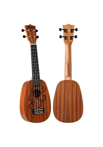 Midex Pa-24mt Kaliteli Ananas Gövde Dövme Desenli Concert Ukulele Seti Pineapple Body