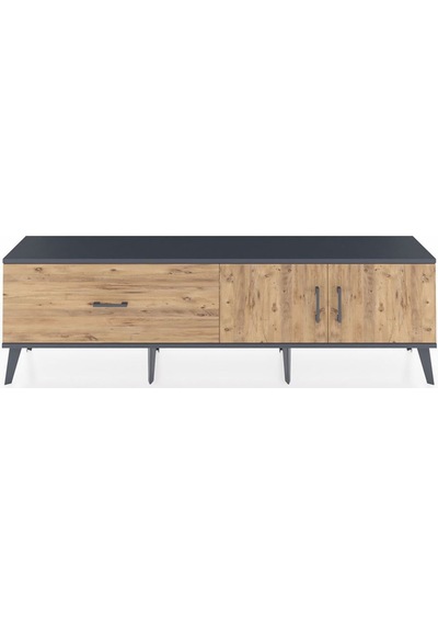 Arges Tv Ünitesi Tek Raflı Tek Çekmeceli 2 Kapaklı 176x30x51 Antrasit-çam/çam Atlas Çam/atlas Çam Arges Tv Ünitesi Tek Raflı Tek Çekmeceli 2 Kapaklı 176x30x51 Antrasit-çam/çam Atlas Çam/atlas Çam