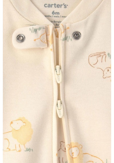 Carter's Bebek Fermuarlı Patikli Tulum Krem 1v244210