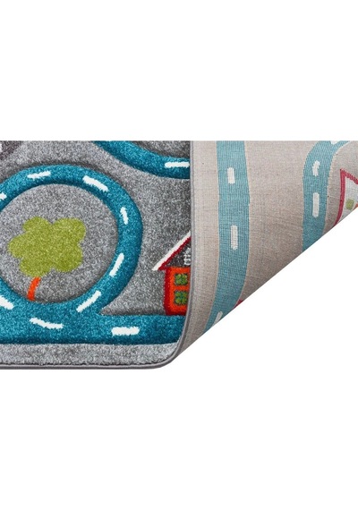 Eko Halı Kids Kds 19 Grey Blue Çocuk Halısı Gri-mavi Gri - Mavi