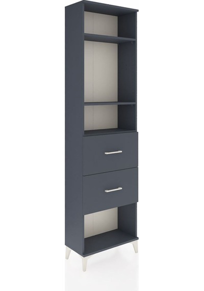 Arges Dolap 3 Raflı 2 Çekmeceli 60x30x221 Antrasit-antrasit Antrasit