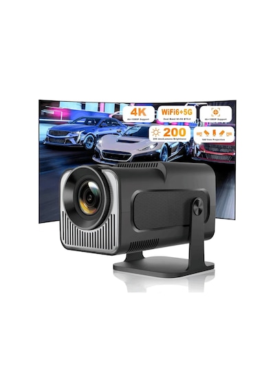 Android Wifi Taşınabilir Projektör 4k Ultra Hd, Bluetooth 5.0, Hoparlör, Akıllı Mini Projeksiyon
