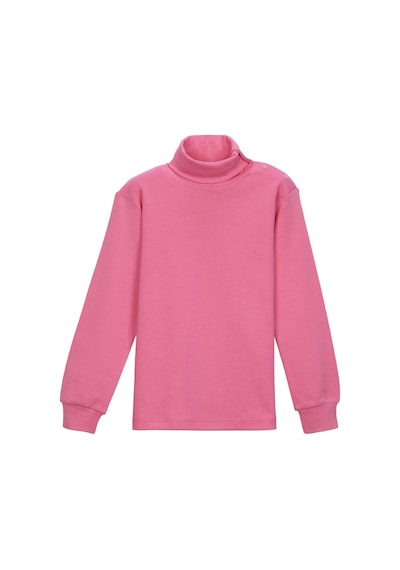 Lovetti Şeker Pembe Kız Çocuk Tam Balıkçı Uzun Kol Çıtçıtlı Tişört Pembe