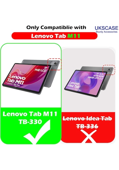 Lenovo Tab M11 11'' Tb330fu Uyumlu Temperli Cam Ekran Koruyucu 2 Adet
