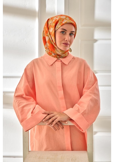 Silk Home Velora Eşarp 161001-09 Yeşil, Turuncu, Gümüş, Kiremit