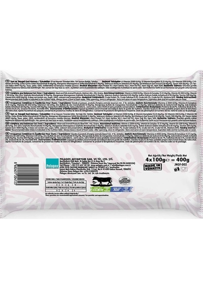 Cifte Lezzet Pouch Kısır Kedi Somon Eti Parçalı 4x100 G