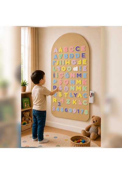 Eğitici Çocuk Oyuncağı Manyetik Puzzle Seti Harfler Ve Rakamlar