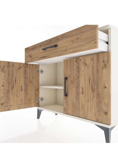 Arges Şifonyer Tek Raflı Tek Çekmeceli 2 Kapaklı 88x30x80 Ayt... Aytaşı