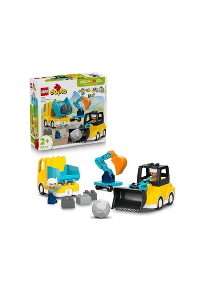 Duplo Kasabası 3'ü 1 Arada İnşaat Araçları 10475
