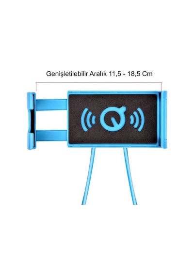 Telefon Tablet Tutucu Boyuna Askılı Masa Üstü Mavi