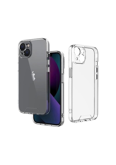 Apple Uyumlu  iPhone 13 Space 2 Şeffaf Kamera Korumalı Cep Telefonu Kılıfı