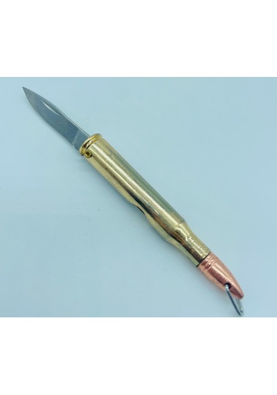 Tobaccotürk724 Arizona Marka Ak47 Mermisi Modeli Metal Mini Kamp Çakı //13cm Altın