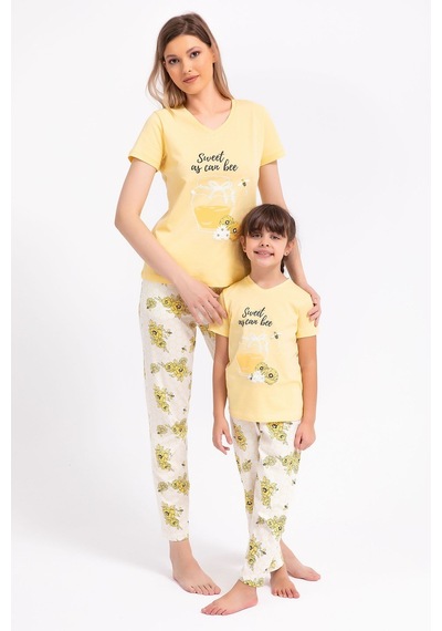 Rolypoly Sweet As Can Bee Açık Sarı Kadın Pijama Takımı 5274-29165 Açık Sarı